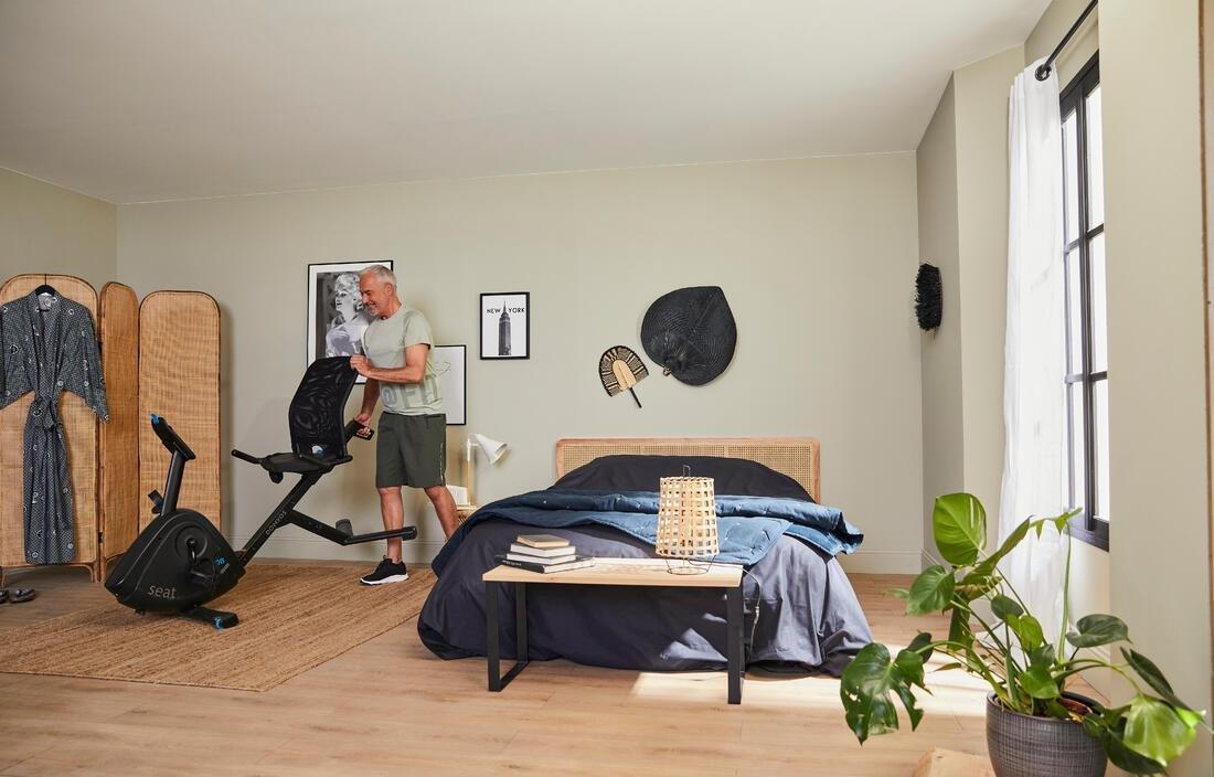 Semi-Recumbent Connected Exercise Bike Eb Seat, Black, No Color, large image number 6