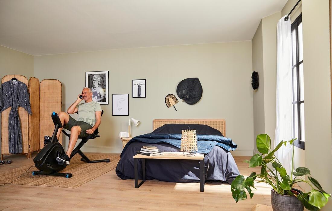 Semi-Recumbent Connected Exercise Bike Eb Seat, Black, No Color, large image number 9