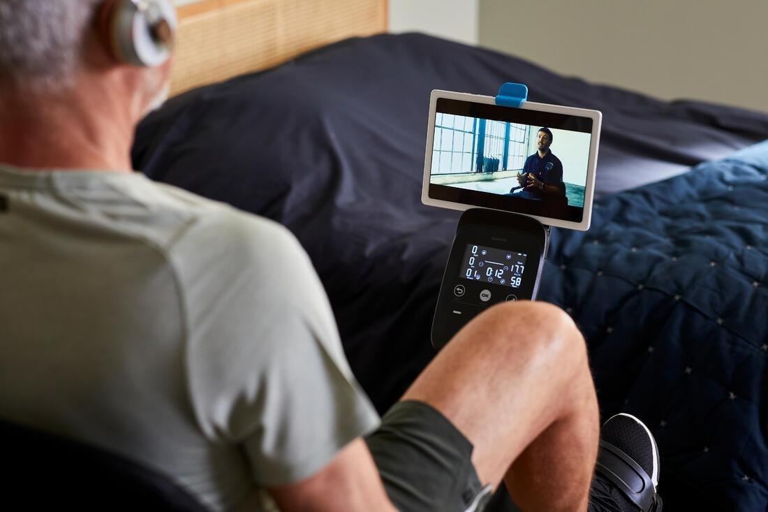 Semi-Recumbent Connected Exercise Bike Eb Seat, Black, No Color, large image number 12