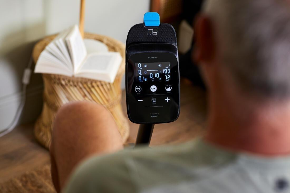 Semi-Recumbent Connected Exercise Bike Eb Seat, Black, No Color, large image number 13