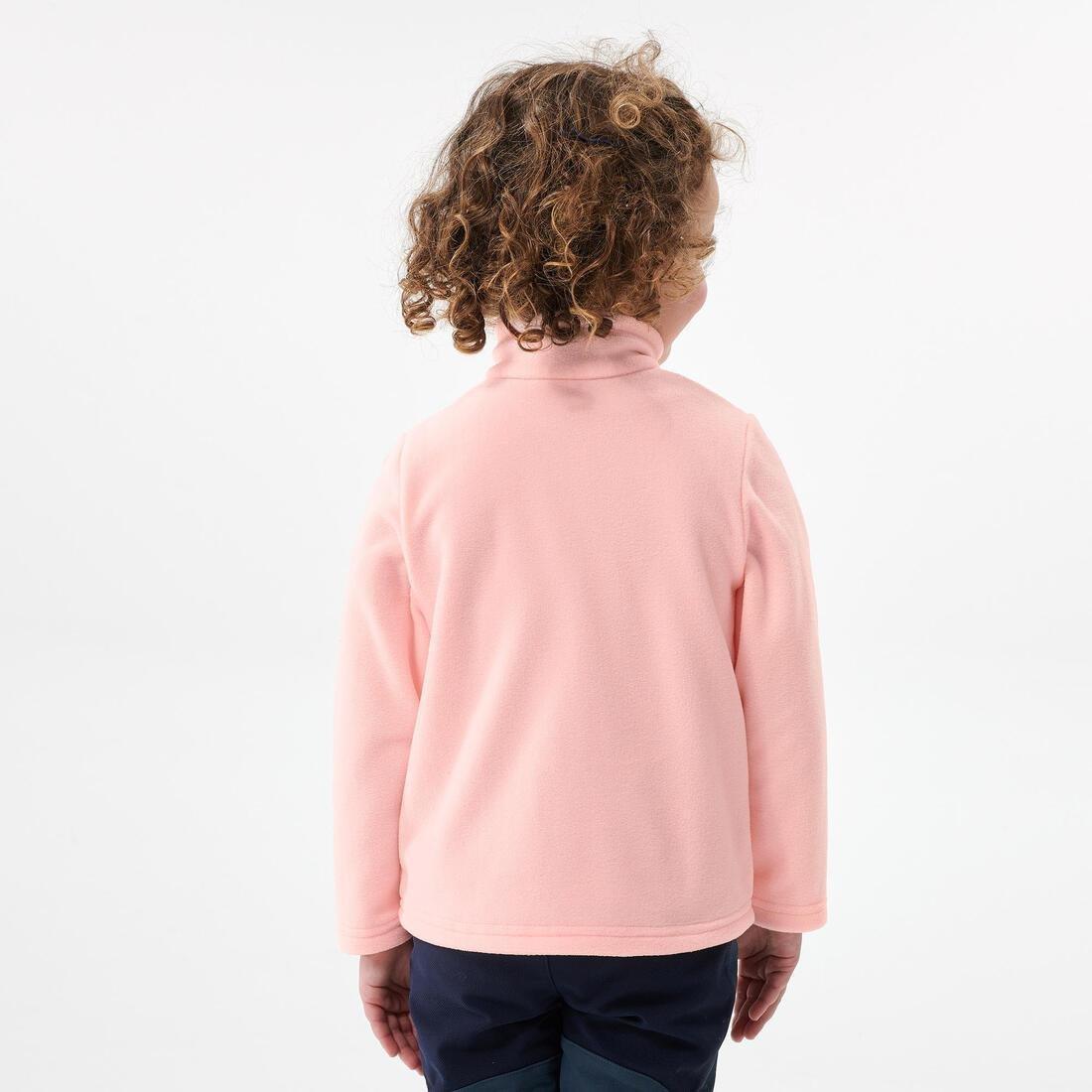 Kids Girls Hiking Fleece - Mh 100, Pink/Purple, No Color, large image number 5