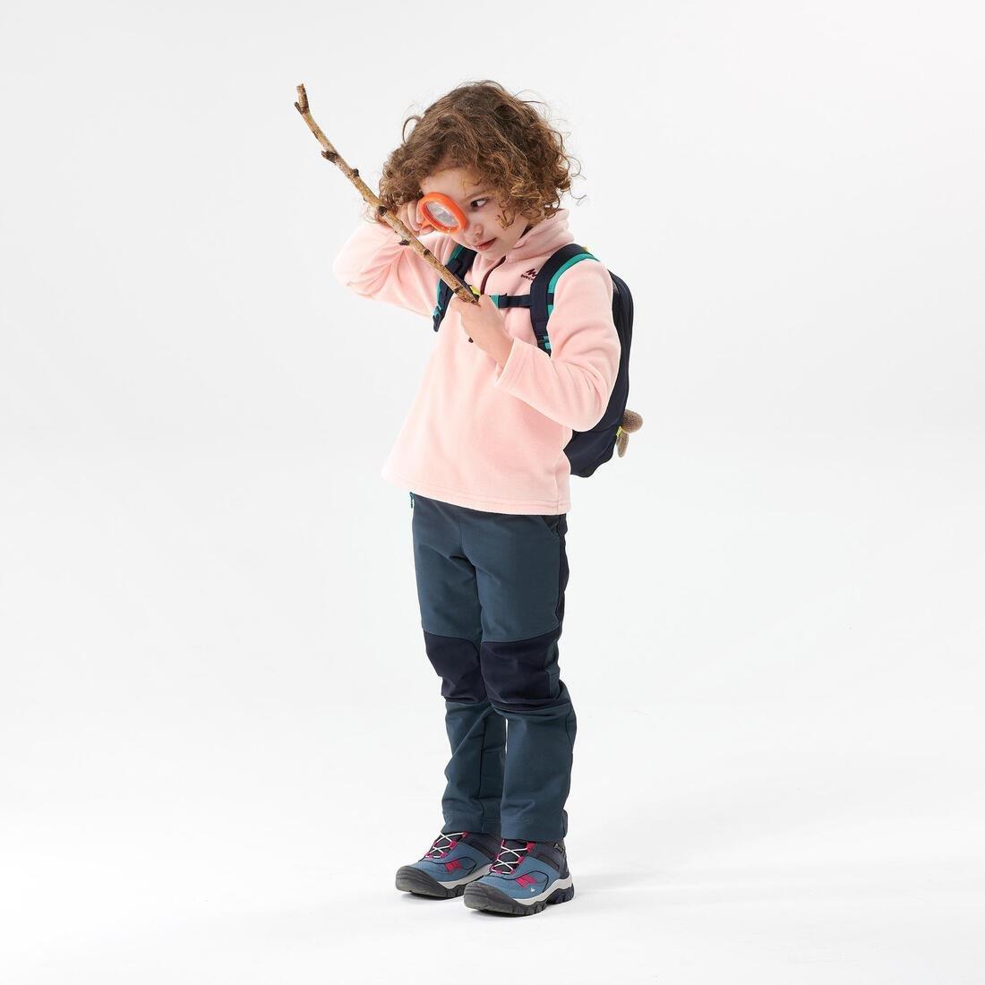 Kids Girls Hiking Fleece - Mh 100, Pink/Purple, , large image number 8