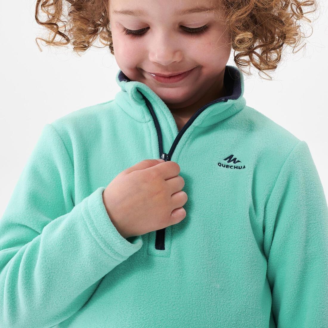 Kids Girls Hiking Fleece - Mh 100, Pink/Purple, , large image number 14
