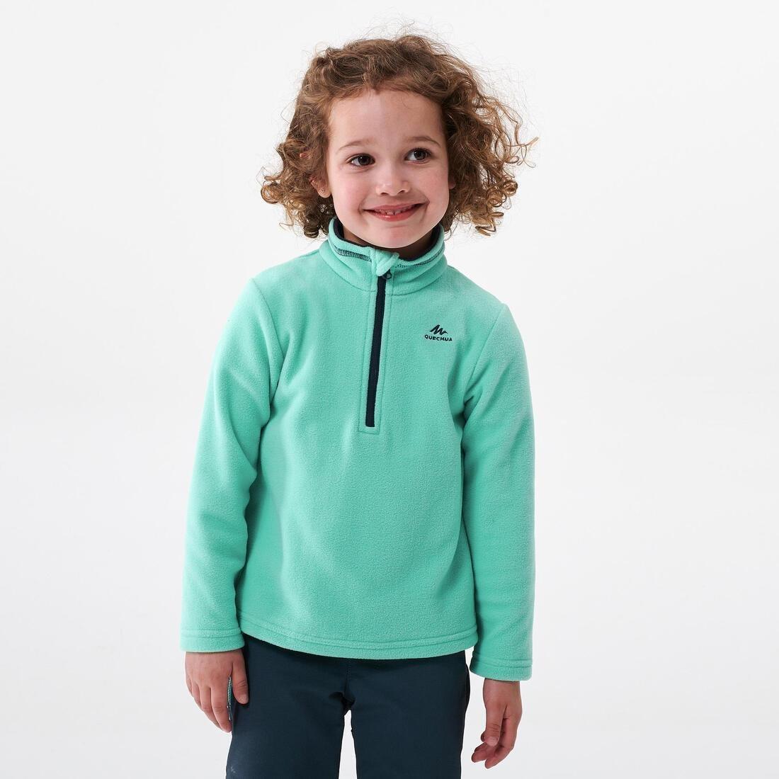 Hiking fleece - MH100 - Purple - children 2-6 years, lagoon green, No Color, large image number 0