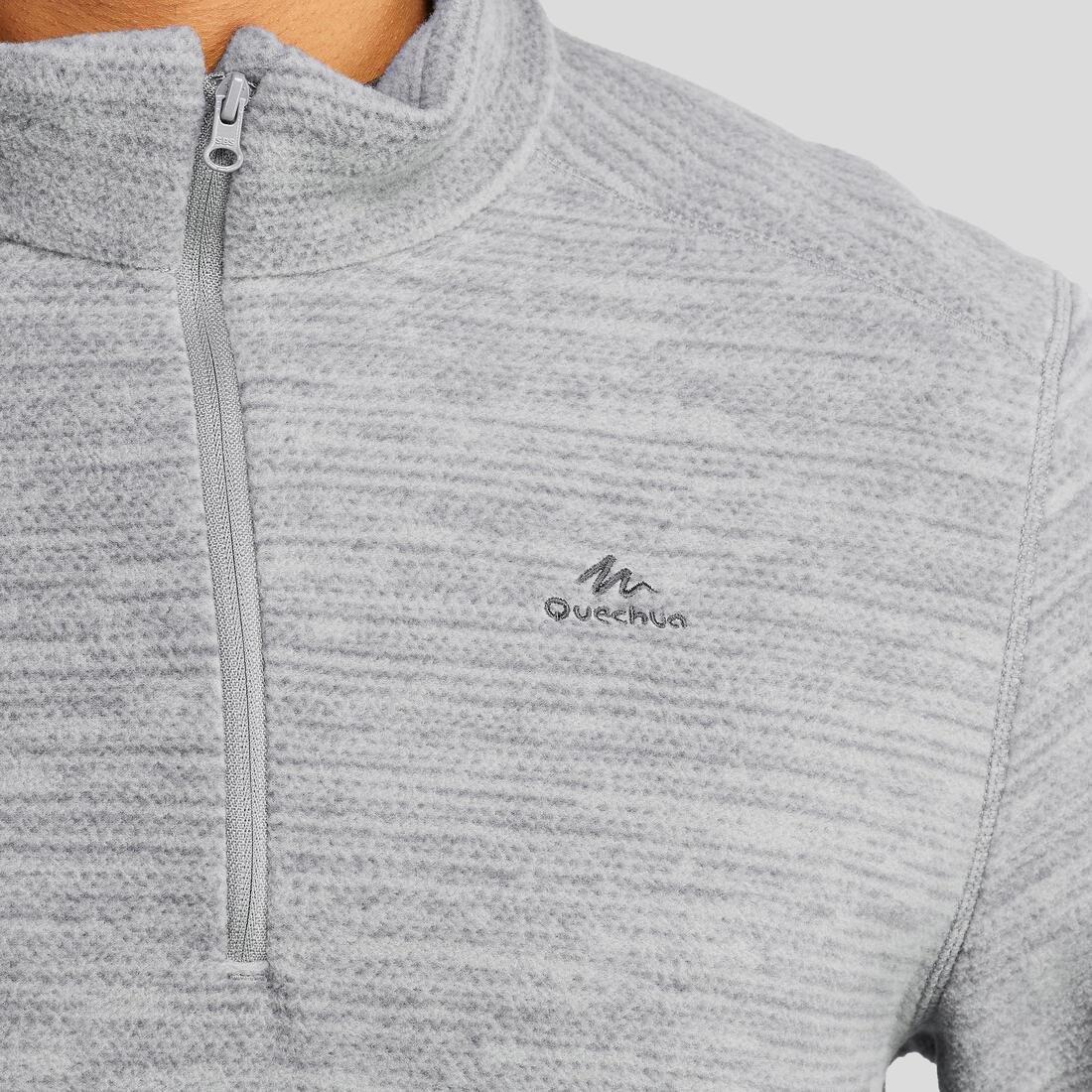 Men's Hiking Fleece MH100, Grey, , large image number 1