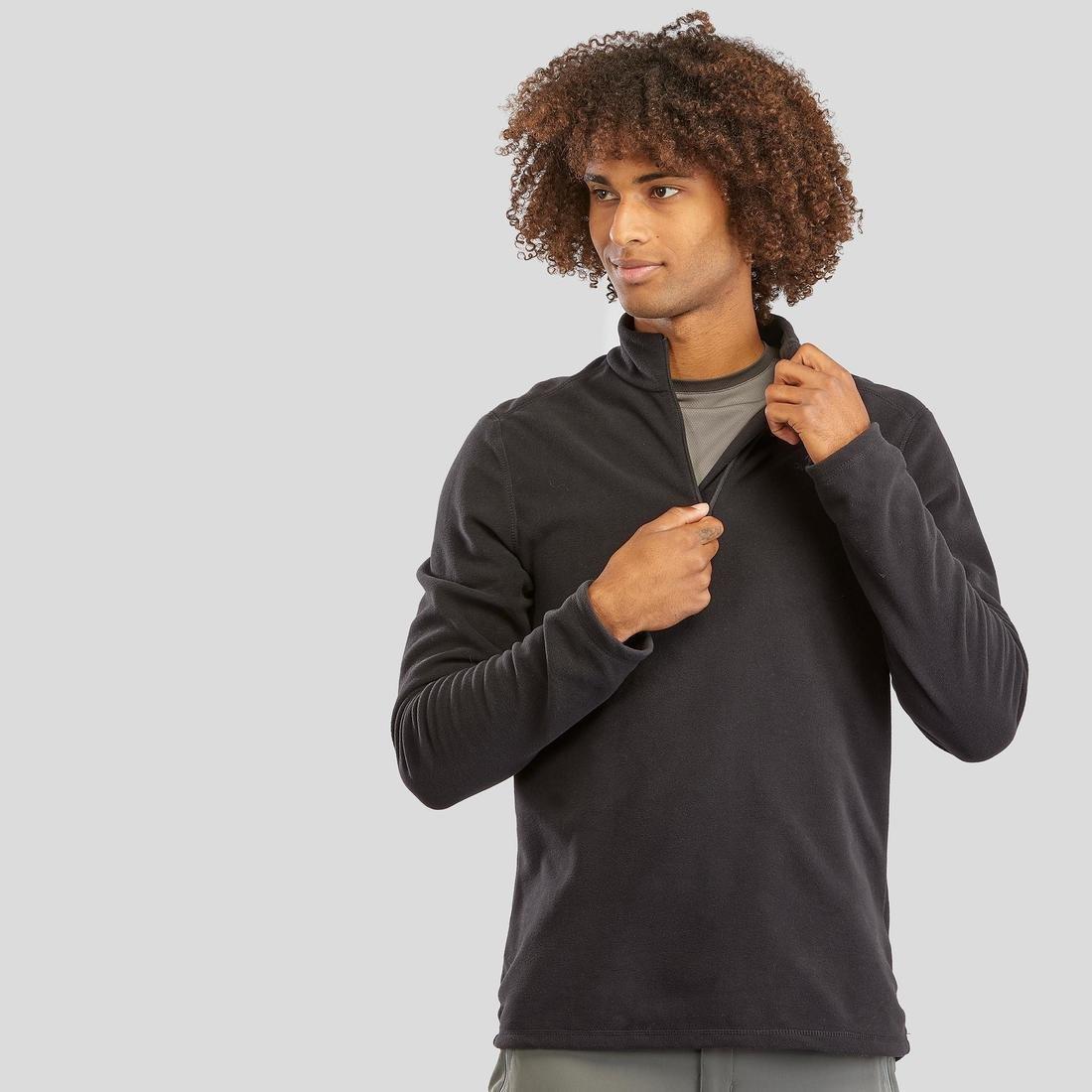 Men's Hiking Fleece MH100, Grey, , large image number 11