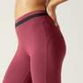 NYAMBA - Stretchy High-Waisted Cotton Fitness Leggings With Mesh, Pink