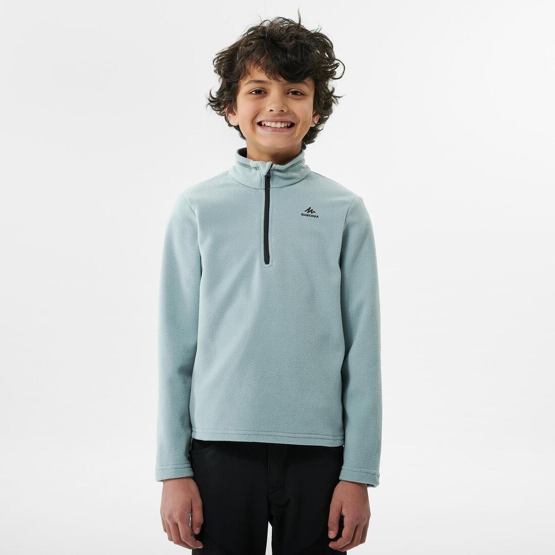 Kids' Hiking Fleece MH100, Grey, No Color, large image number 2