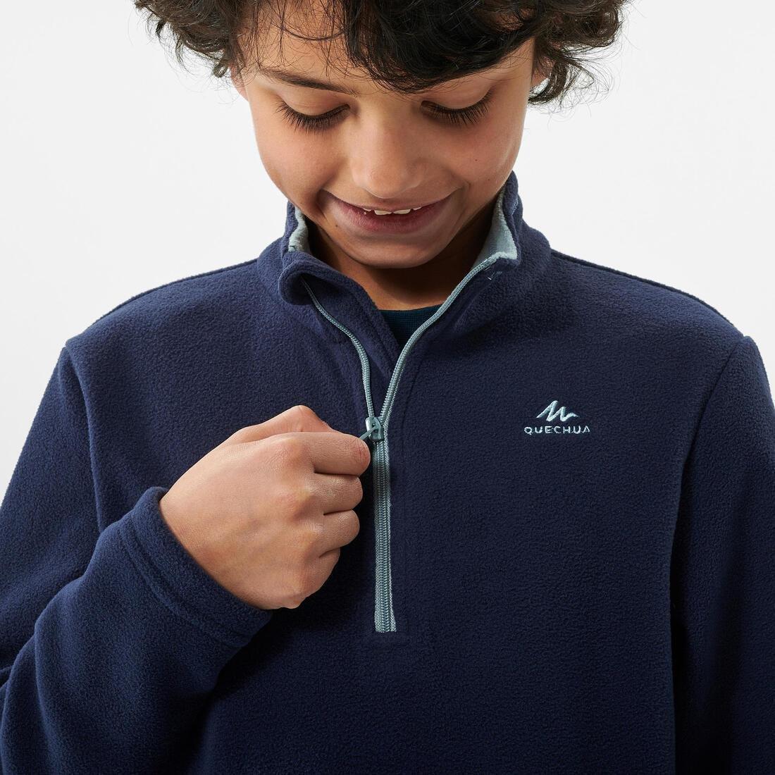 Kids Hiking Fleece Mh100  , Navy Blue, No Color, large image number 5