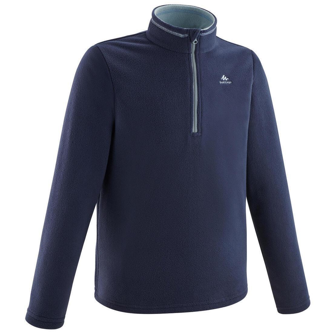 Kids Hiking Fleece Mh100  , Navy Blue, No Color, large image number 7