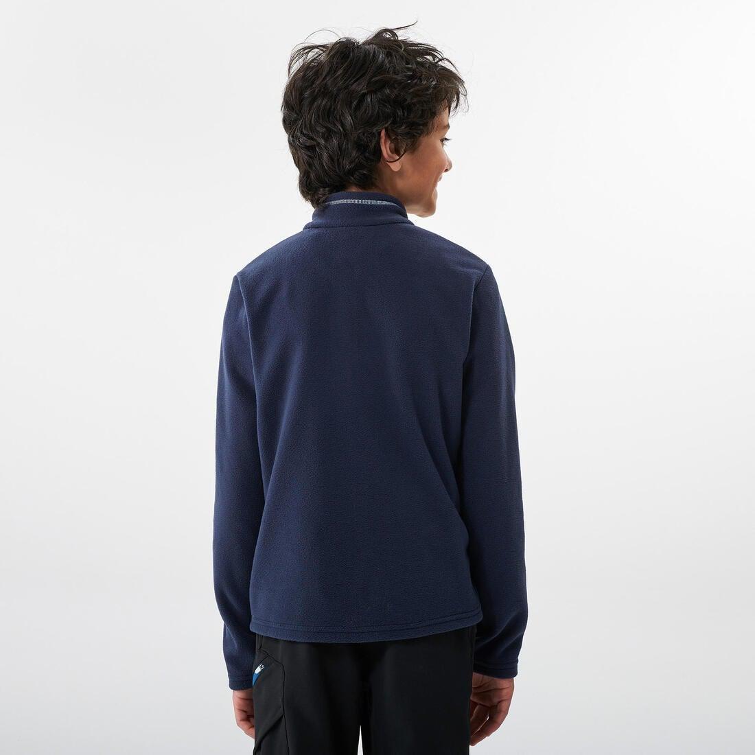 Kids Hiking Fleece Mh100  , Navy Blue, No Color, large image number 9