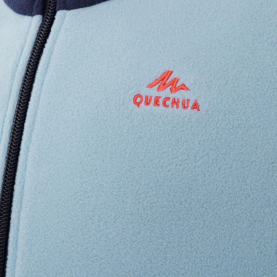 Kids Hiking Fleece Jacket Mh150, Navy Blue, No Color, medium