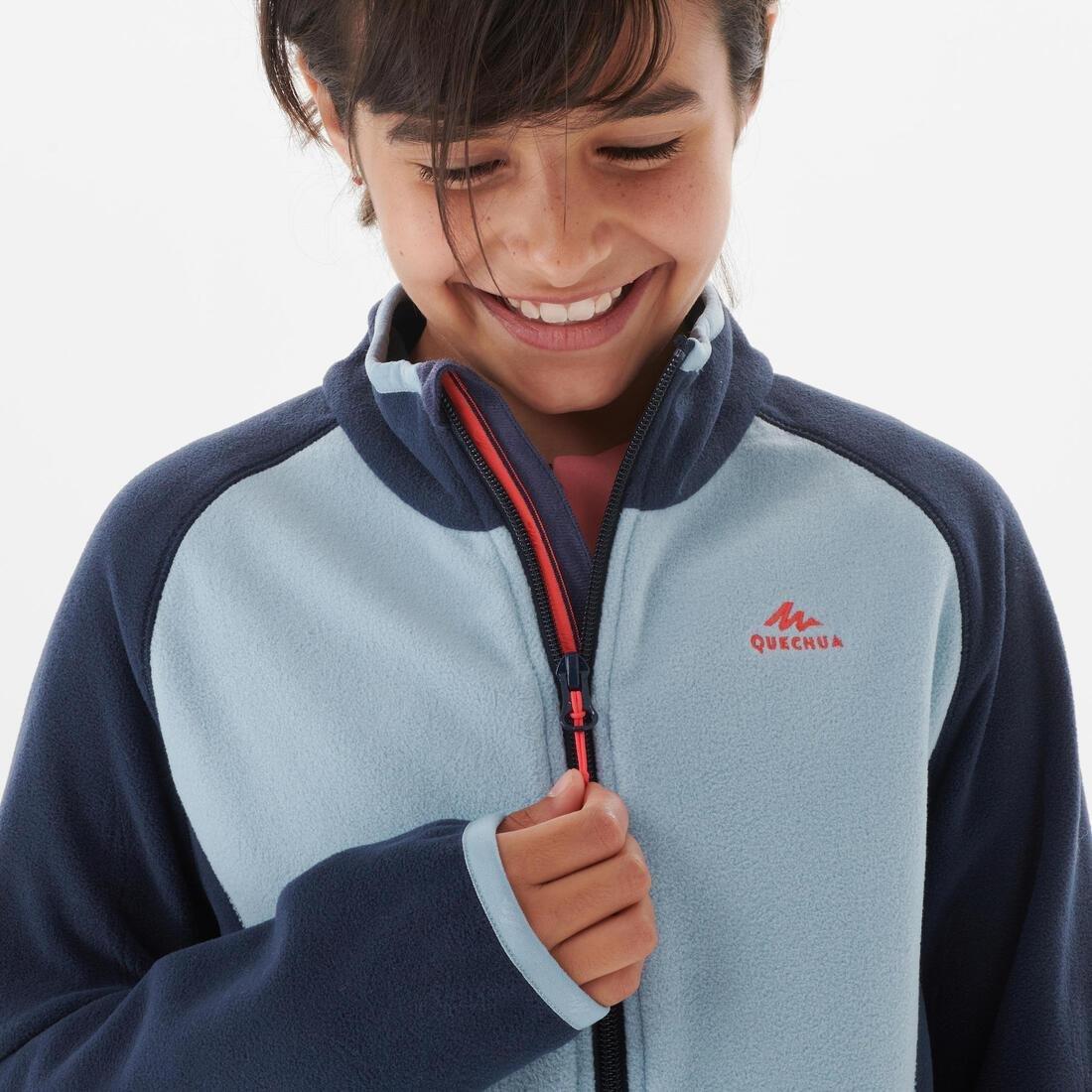 Kids Hiking Fleece Jacket Mh150, Navy Blue, , large image number 10