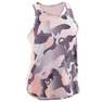 Girls Breathable Synthetic Tank Top, Fluo Pale Peach