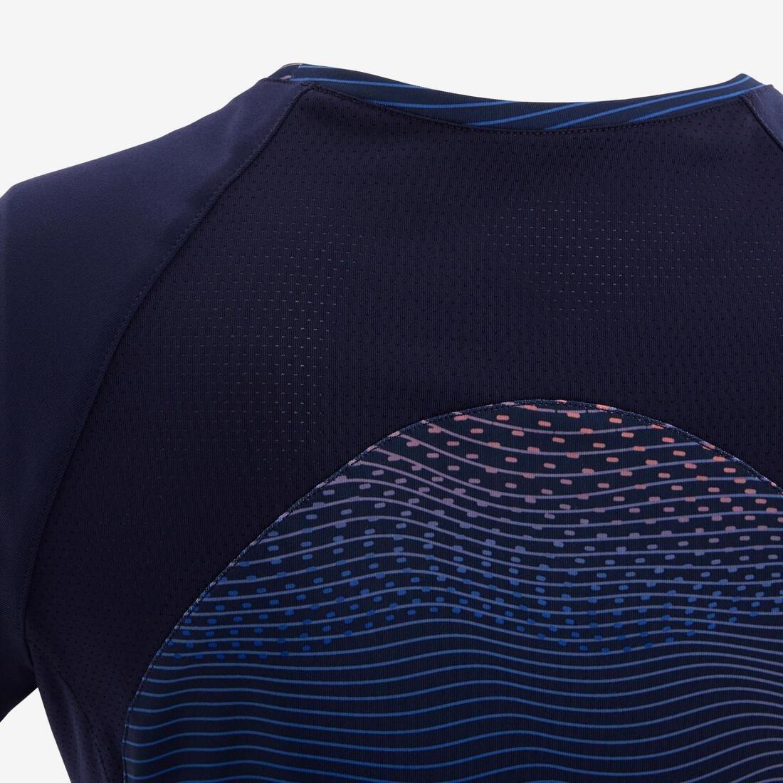 Girls Breathable Synthetic T-Shirt, Navy Blue, No Color, large image number 3