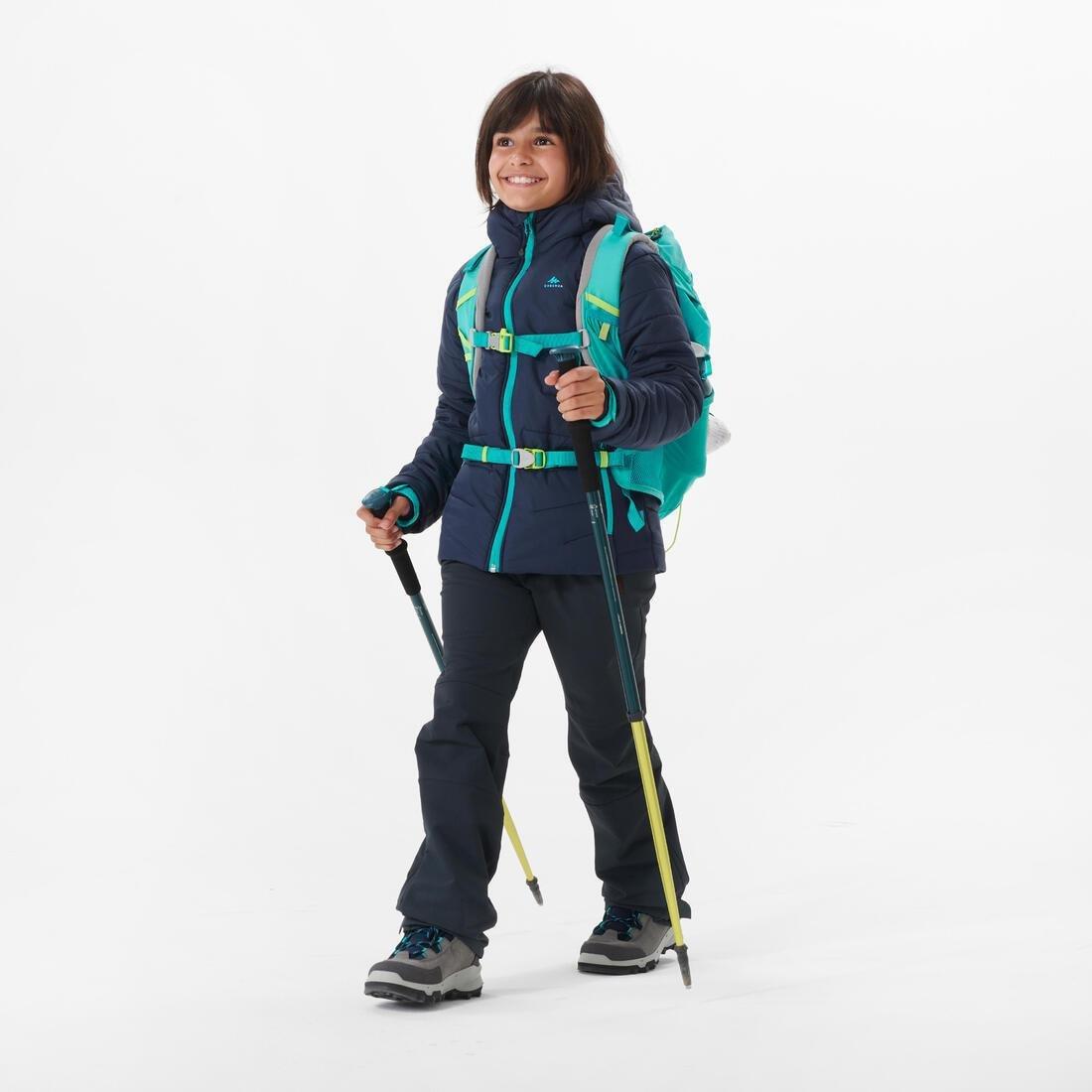 Unisex Kids Padded Hiking Jacket - Hybrid Aged 7-15, Navy, , large image number 3