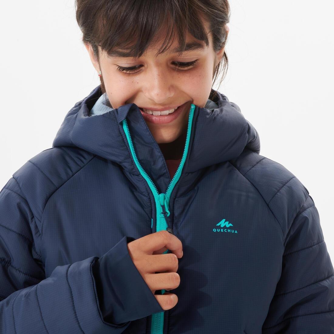 Unisex Kids Padded Hiking Jacket - Hybrid Aged 7-15, Navy, , large image number 5