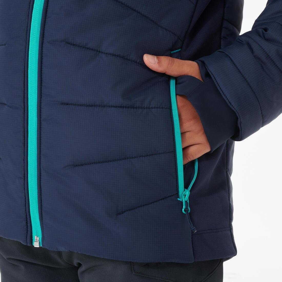 Unisex Kids Padded Hiking Jacket - Hybrid Aged 7-15, Navy, , large image number 7