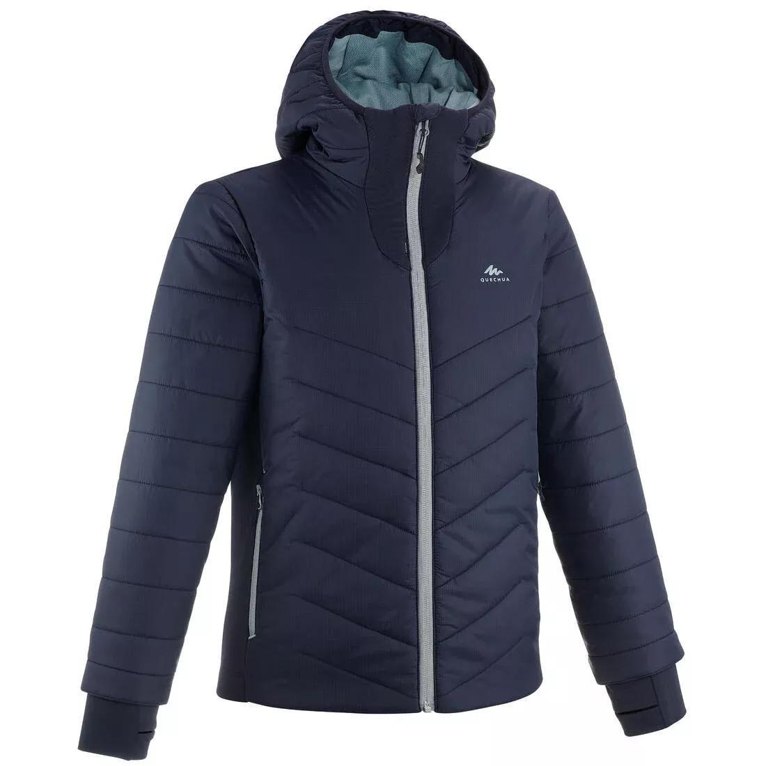 QUECHUA - Kids Padded Hiking Jacket - Hybrid - , Navy Blue