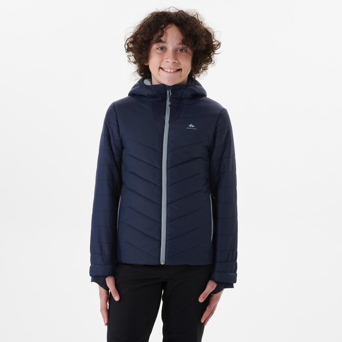 Kids Padded Hiking Jacket - Hybrid - , Navy Blue, No Color, large image number 1