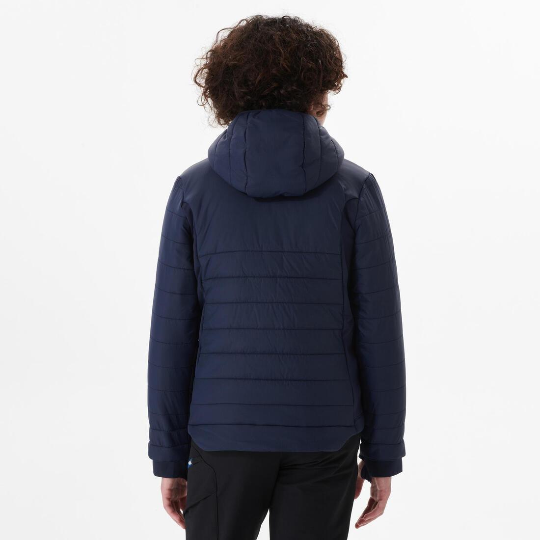 QUECHUA - Kids Padded Hiking Jacket - Hybrid - , Navy Blue