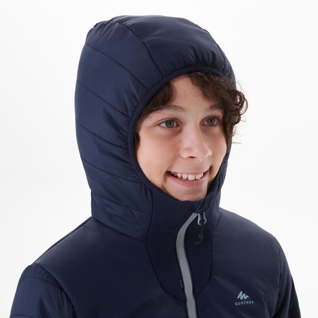 QUECHUA - Kids Padded Hiking Jacket - Hybrid - , Navy Blue