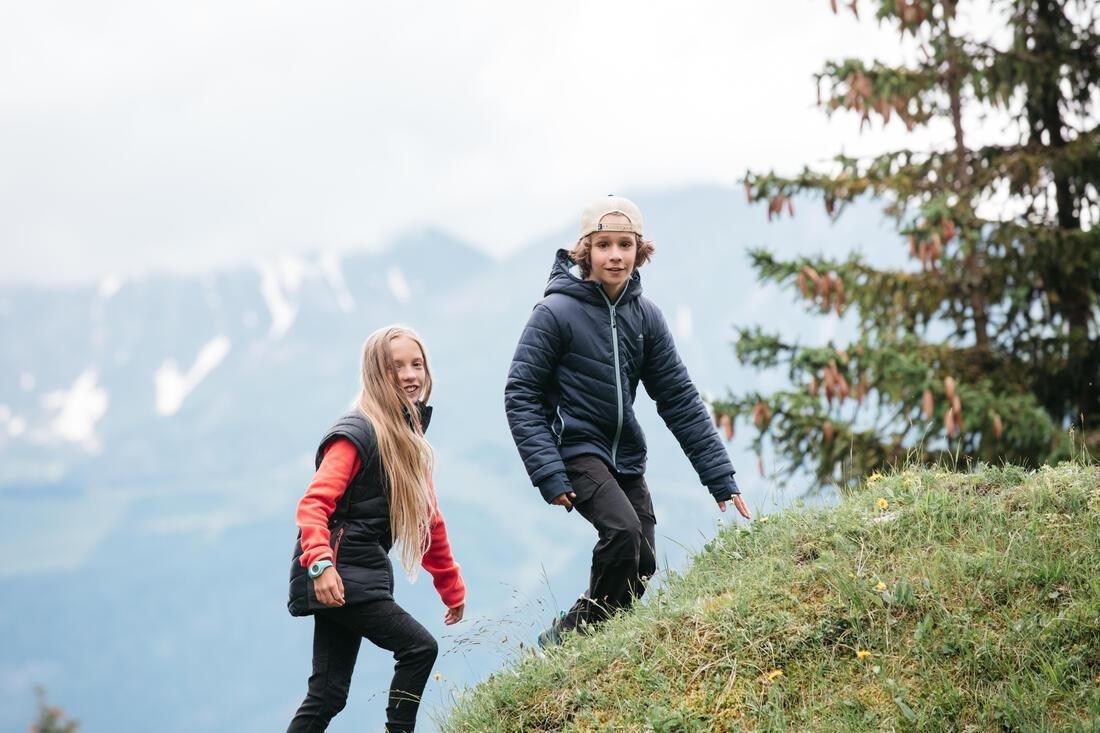 Kids Padded Hiking Jacket - Hybrid - , Navy Blue, , large image number 12