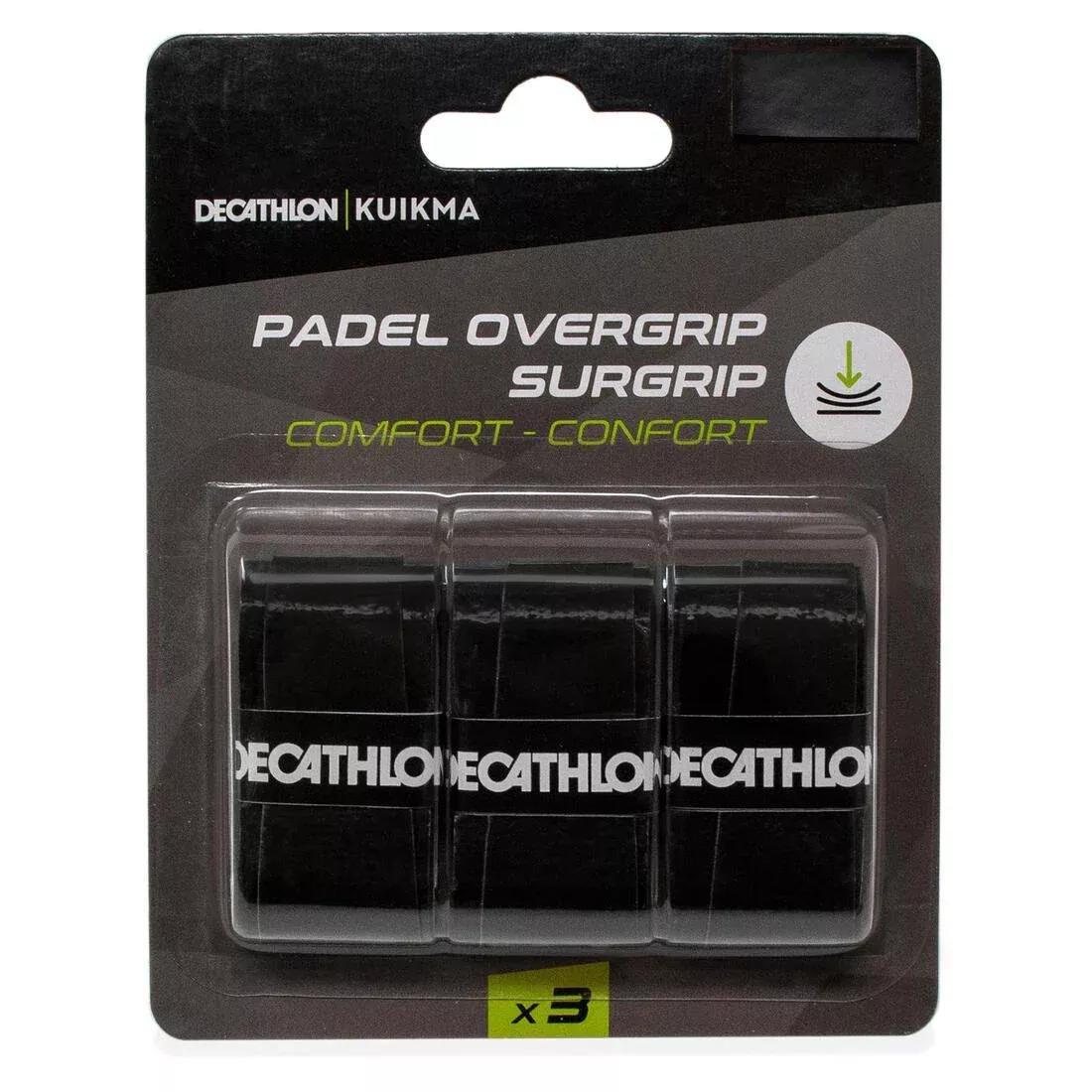 KUIKMA - Padel Overgrip Comfort Tri-Pack, Black