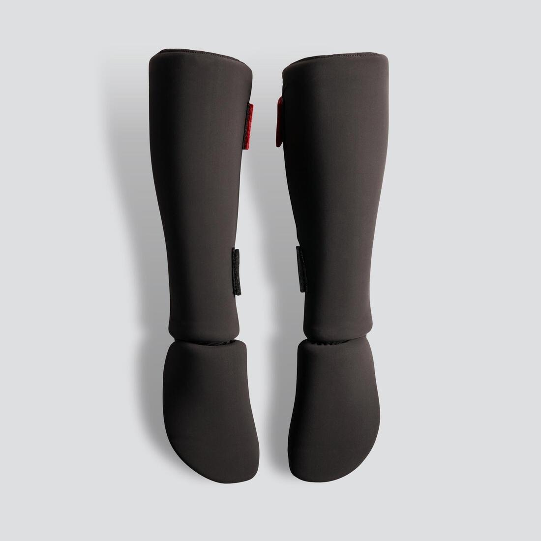 Adult Kickboxing Shin And Foot Guard100 , Black, , large image number 2