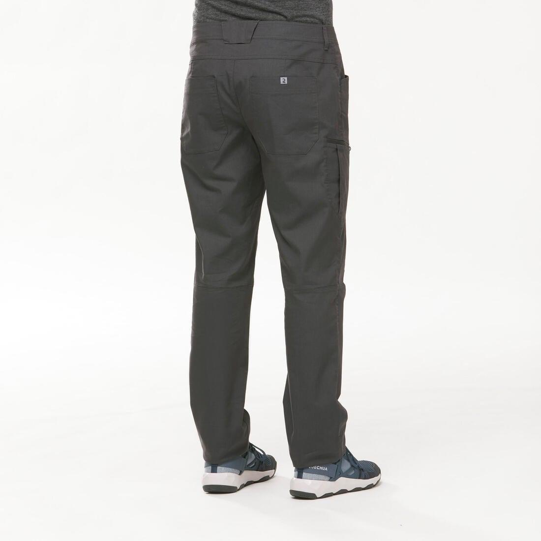 QUECHUA - Men's Regular Hiking Trousers - NH500, Iced Coffee