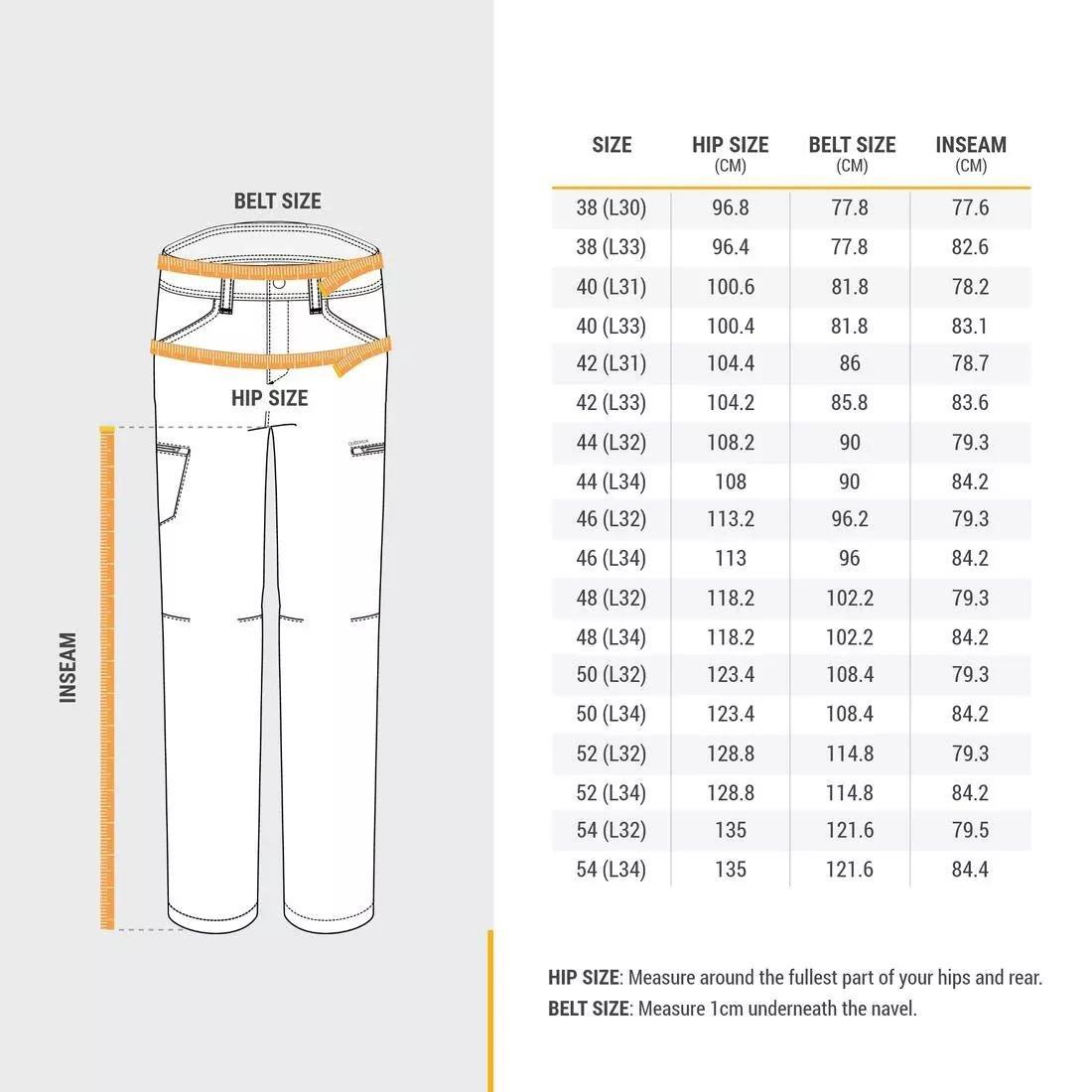 Men's Regular Hiking Trousers - NH500, Iced Coffee, , large image number 14
