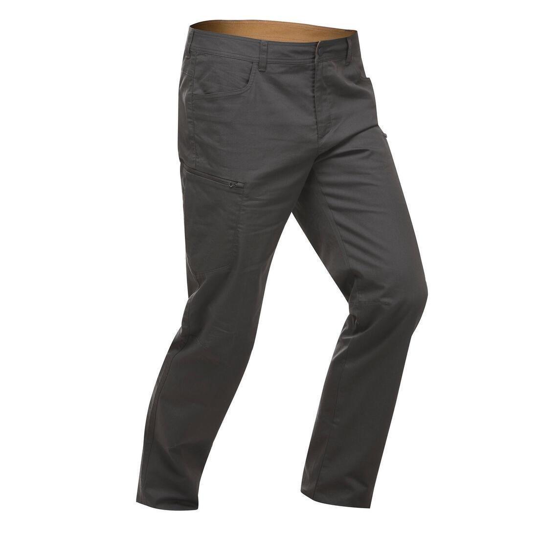 Men's NH500 Regular Off-Road Hiking Trousers, Carbon Grey, No Color, medium