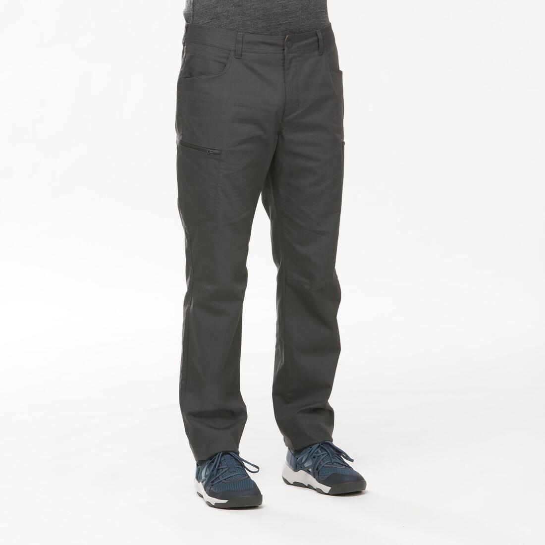 QUECHUA - Men's NH500 Regular Off-Road Hiking Trousers, Carbon Grey