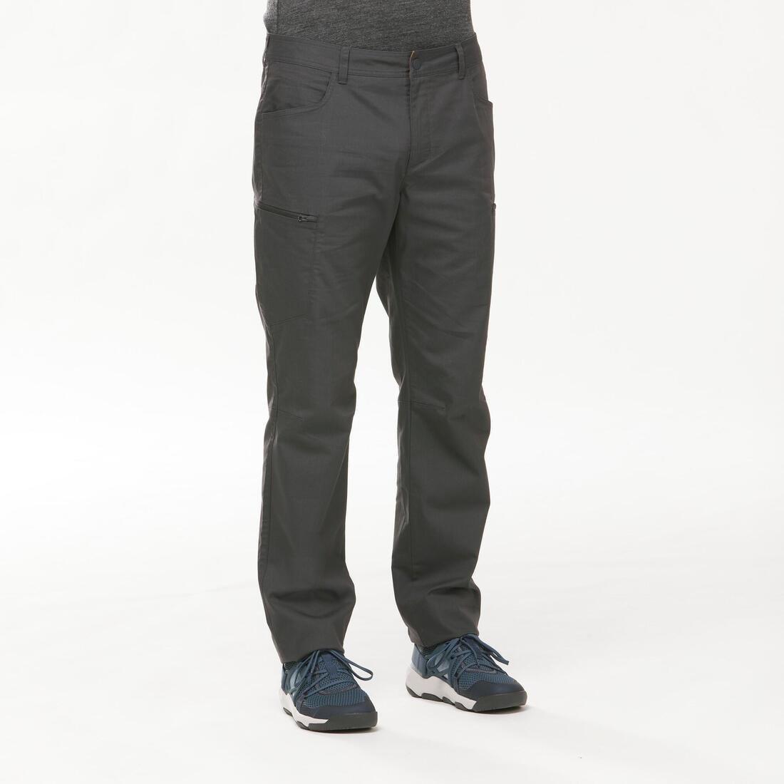 Men's NH500 Regular Off-Road Hiking Trousers, Carbon Grey, No Color, medium