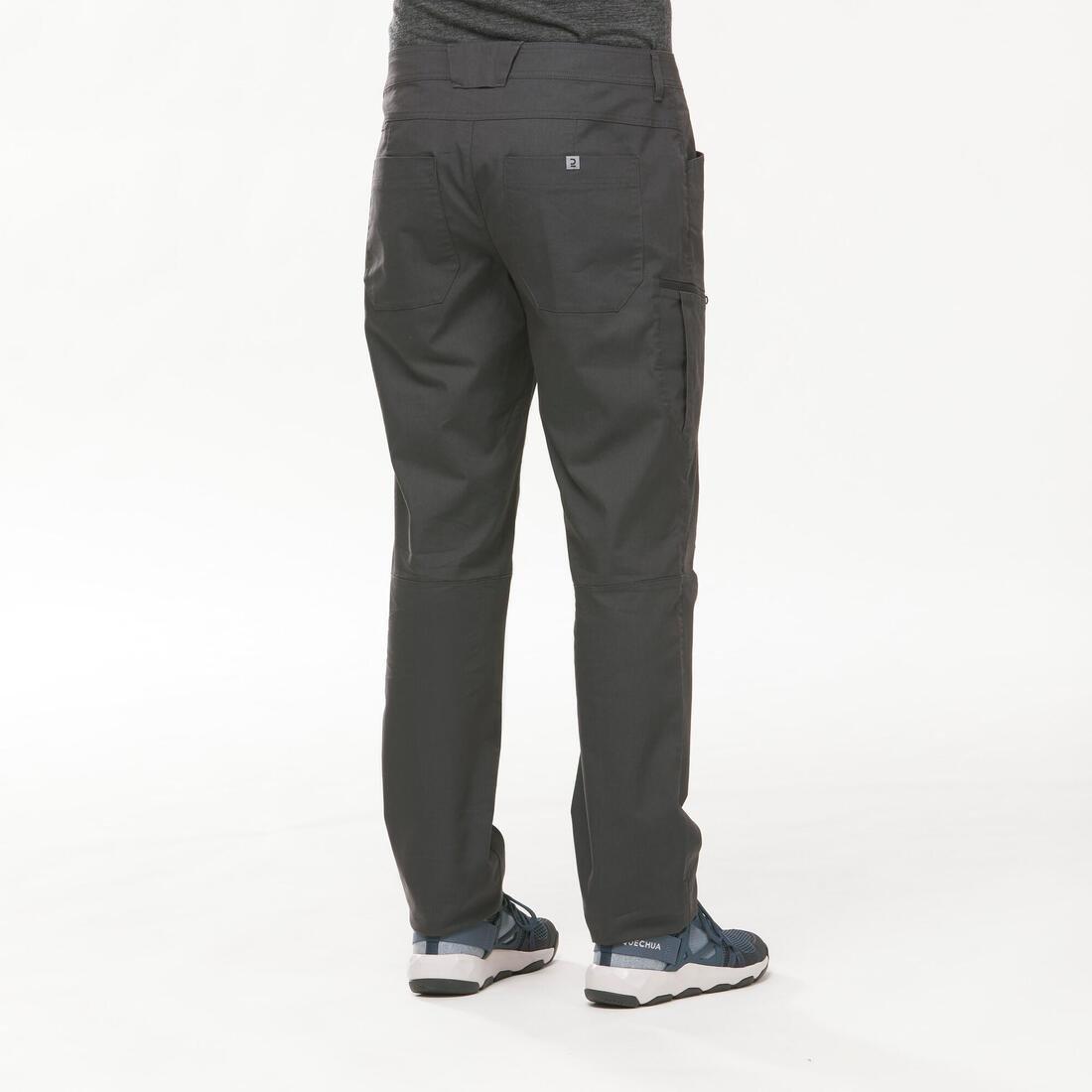 QUECHUA - Men's NH500 Regular Off-Road Hiking Trousers, Carbon Grey