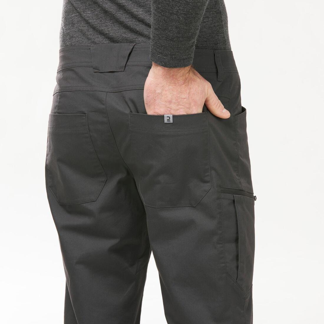 Men's NH500 Regular Off-Road Hiking Trousers, Carbon Grey, No Color, large image number 6