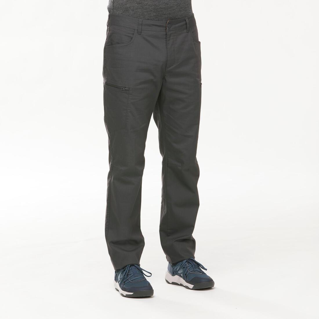 Men Regular Off-Road Hiking Trousers - Nh500, Black Olive, , large image number 2