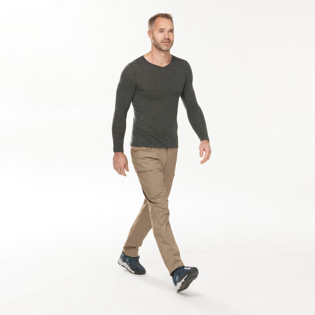 Men Regular Off-Road Hiking Trousers - Nh500, Black Olive, , large image number 14