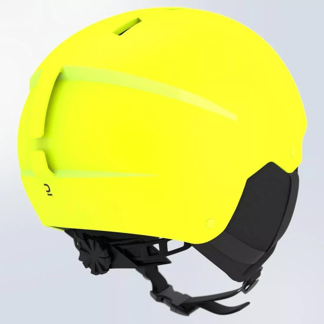 FLUO NEON YELLOW CHILDREN'S SKI HELMET H100, No Color, medium