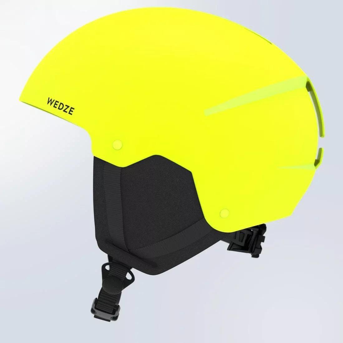 FLUO NEON YELLOW CHILDREN'S SKI HELMET H100, , large image number 4