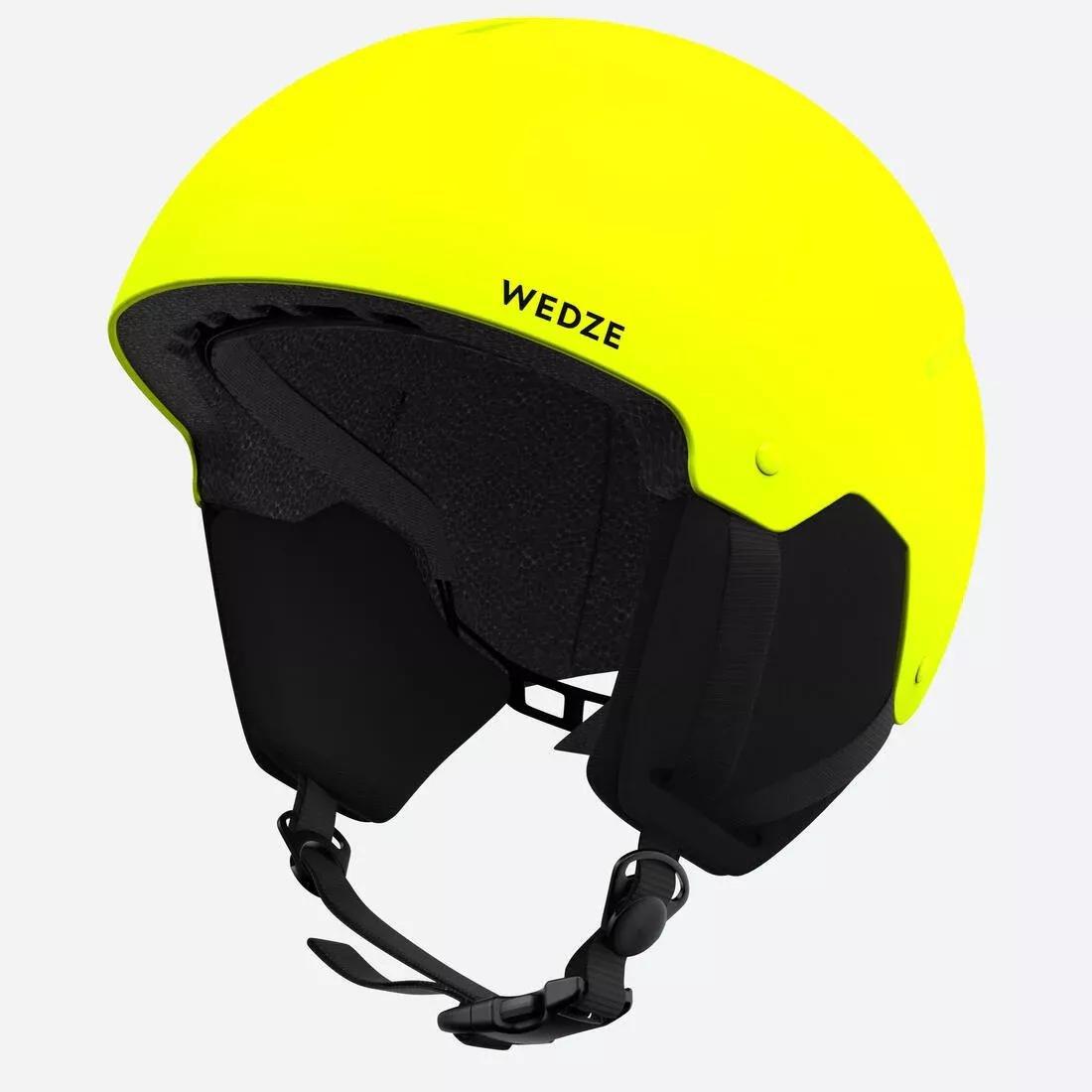 FLUO NEON YELLOW CHILDREN'S SKI HELMET H100, , large image number 9