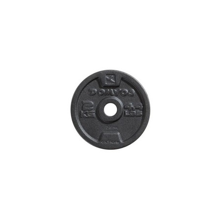 CORENGTH - 2 kg  Cast Iron Weight Training Disc Weight 28 mm, Black