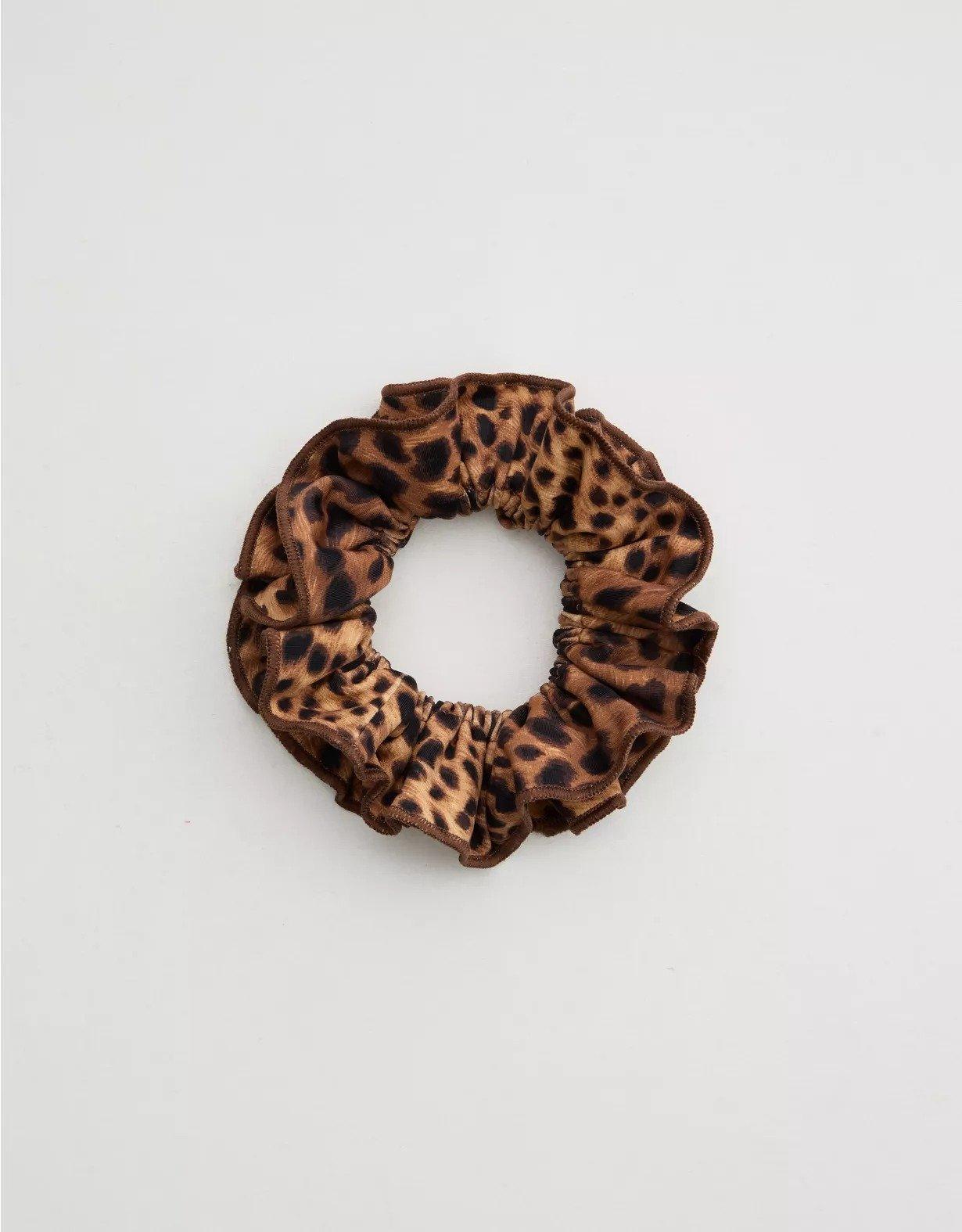 Brown Animal Print Elasticated Scrunchies, 5501_033E, large image number 0