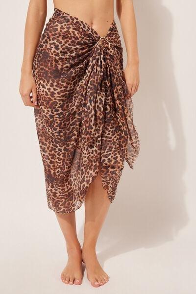 Animal Print Swimwear Sarong, 5501_084E, large image number 4
