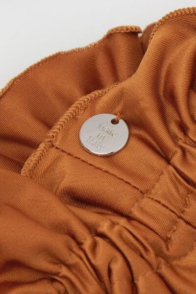 Brown Elastic Double Ruching Scrunchies, 5501_150E, large image number 0