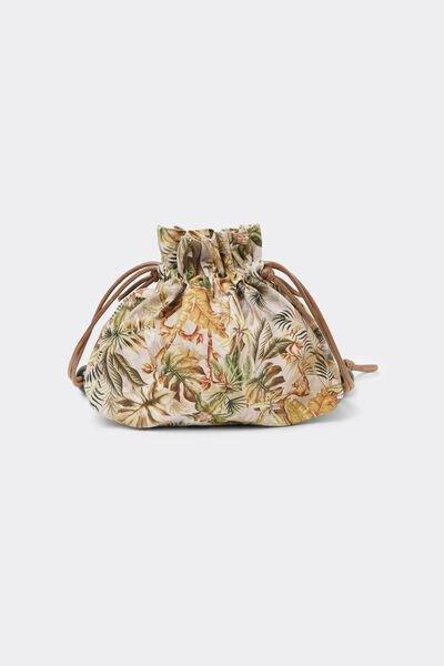 Beige/Green Printed Crossbody Mini Bag, 5501_144E, large image number 1