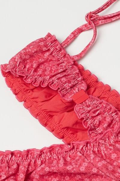 Pink Printed Swimsuit , Kids Girls, 5501_068E, large image number 2