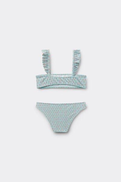Blue Soft Daisy Bikini Set, Kids Girls, 5501_194E, large image number 0