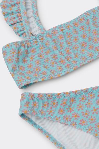 Blue Soft Daisy Bikini Set, Kids Girls, 5501_194E, large image number 1