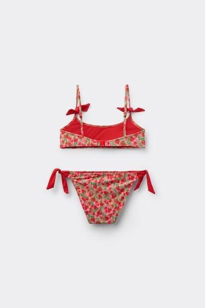 Red Strawberries Pattern Bikini Set, Kids Girls, 5501_201E, large image number 0